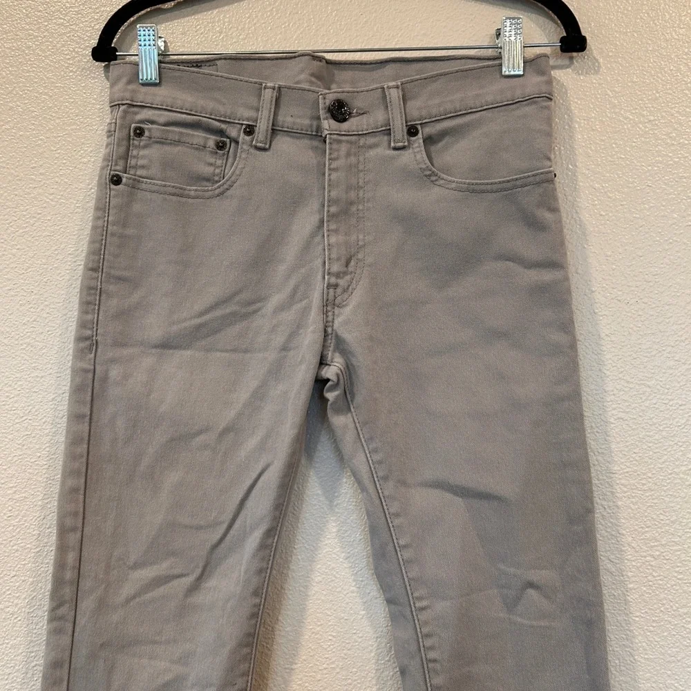 Levis 510 Skinny Fit Grey Jeans Mens‎ 28x28 Solid Casual Denim Pants
